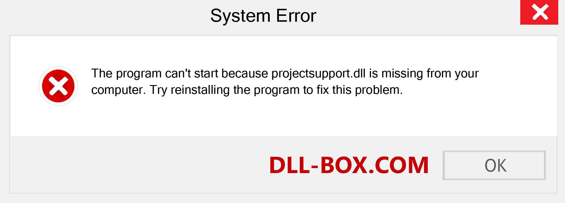  projectsupport.dll file is missing?. Download for Windows 7, 8, 10 - Fix  projectsupport dll Missing Error on Windows, photos, images